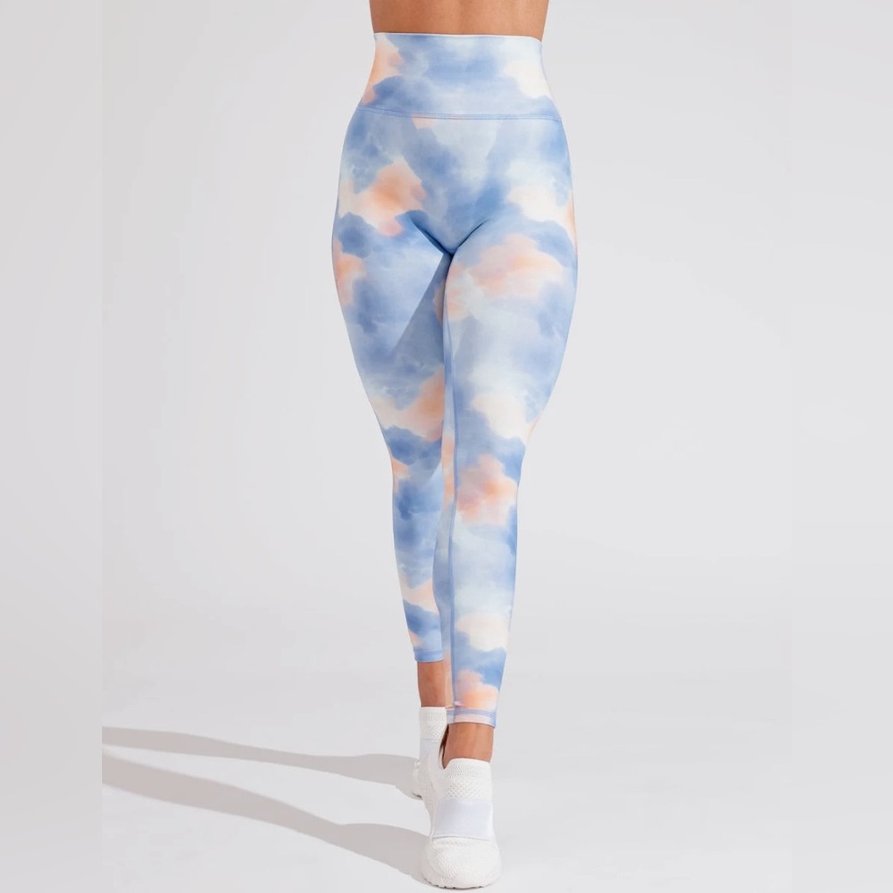 Buffbunny Legacy Leggings Rainwater Swirl‎ L Gym Workout Activewear